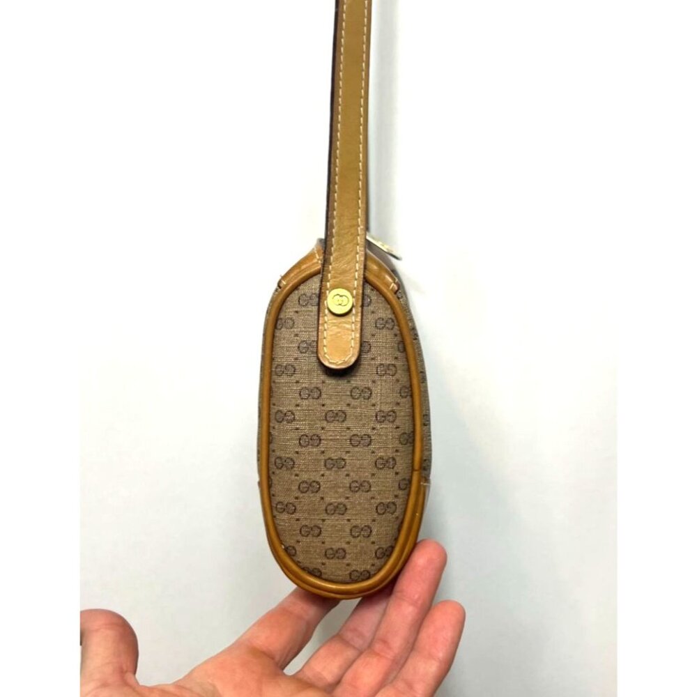 Vintage Gucci GG Canvas & Leather Shoulder Bag Adjustable Strap - Picture 6 of 15